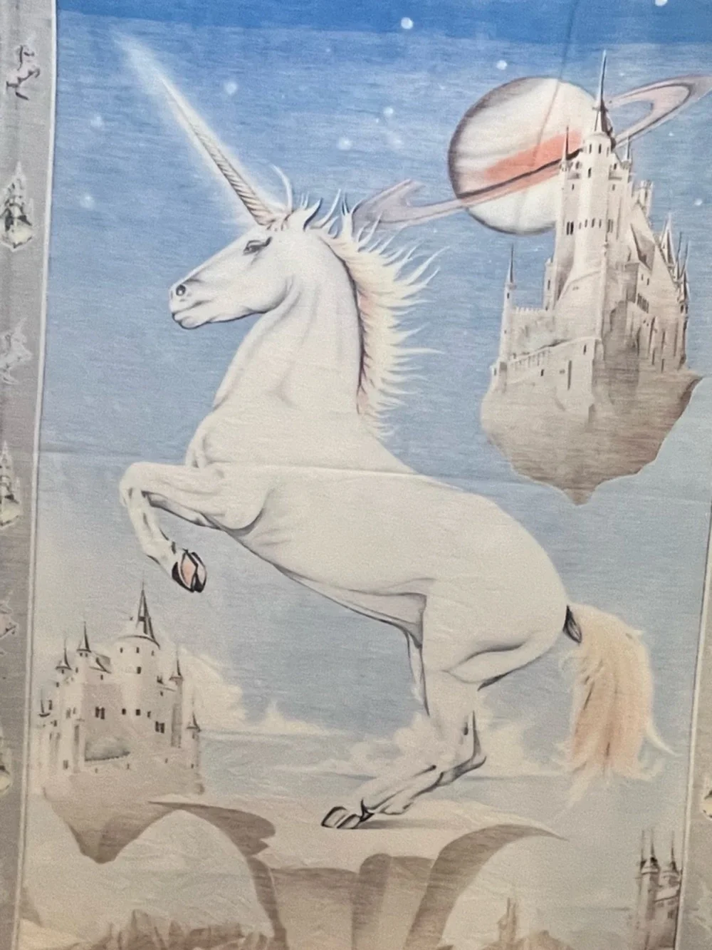 Unicorn Fantasy Tapestry Wall Hanging Y2K Dreamcore Cottagecore Decor